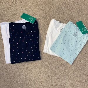 H&M Girls Basic Organic Cotton long sleeve tshirts